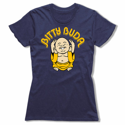 Logo-Bitty-Buda-Women-T-Shirt-Navy