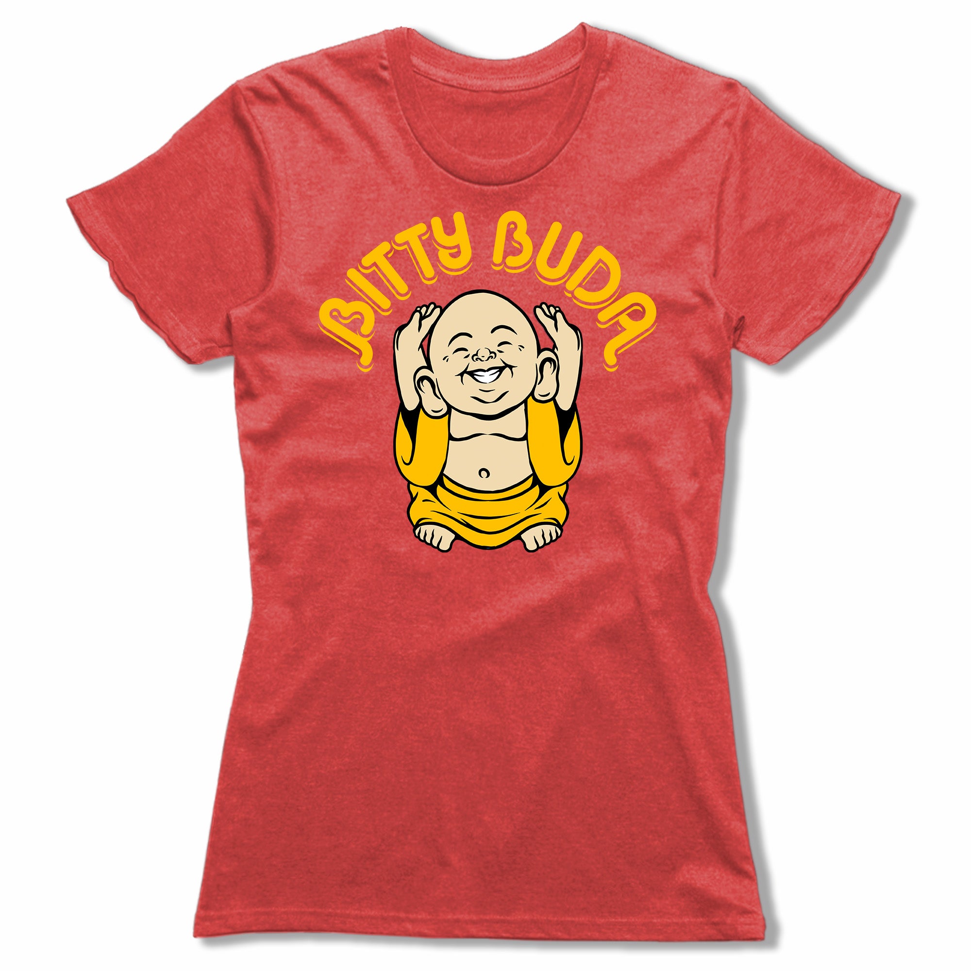 Logo-Bitty-Buda-Women-T-Shirt-Red